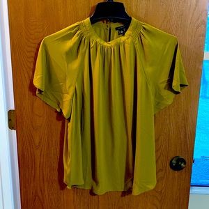 Ann Taylor Chartreuse blouse